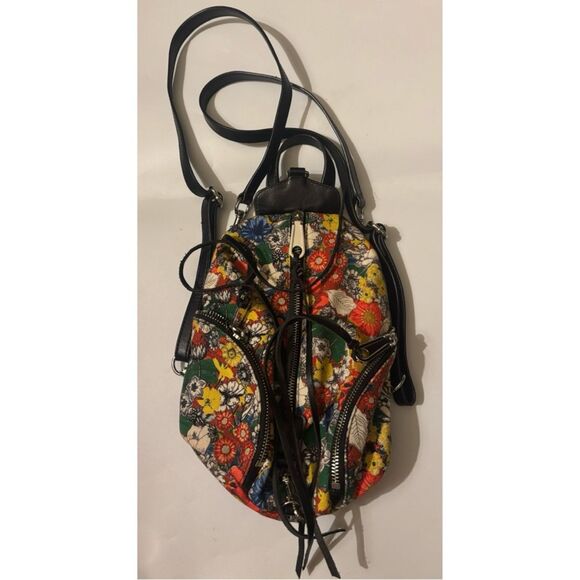 RARE~Rebecca Minkoff Julian Mini Convertible Floral Canvas Backpack main image 6